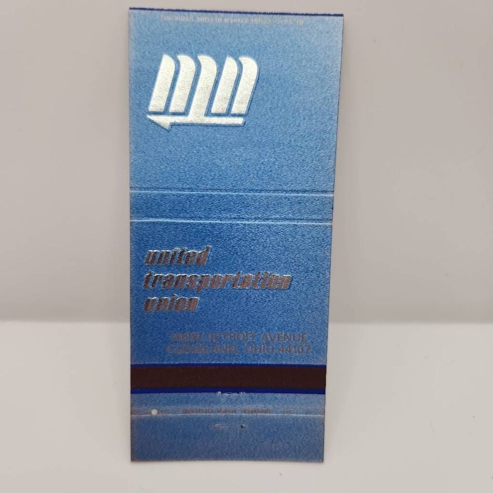 Vintage Matchcover United Transportation Union Cleveland Ohio